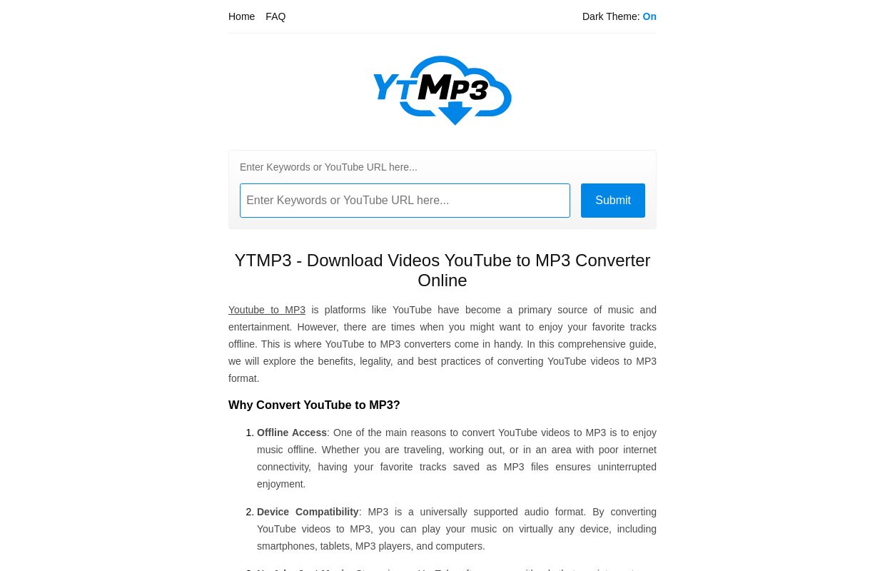 YTMP3 | Best YouTube to MP3 Converter 2024 Fast & Easy Downloader