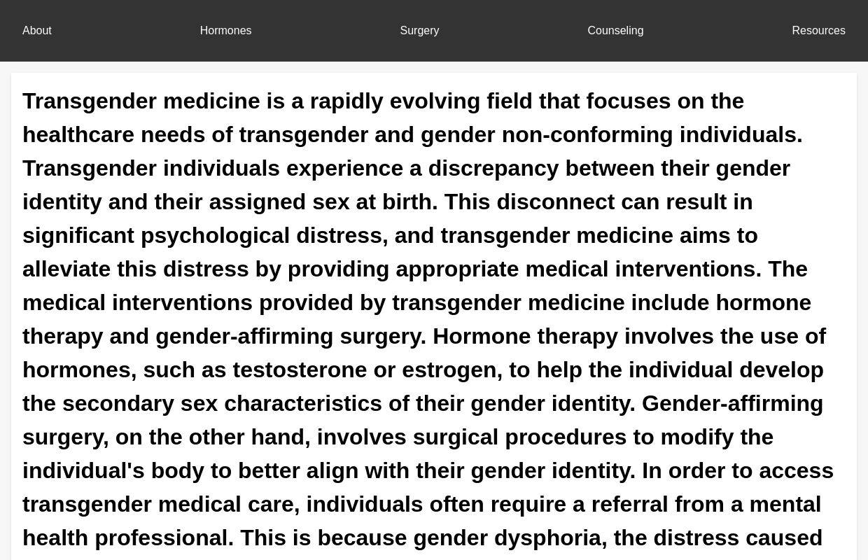 Medicina Transgender