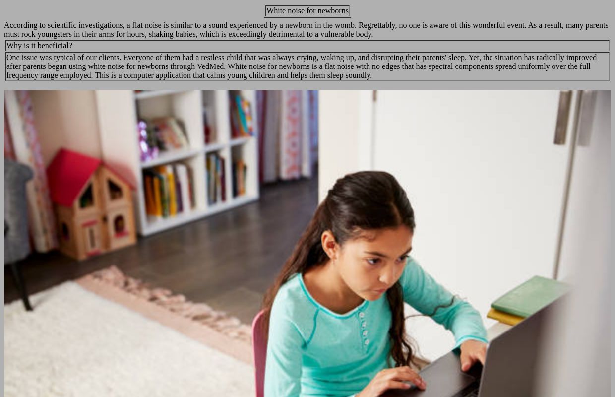 White noise for newborns