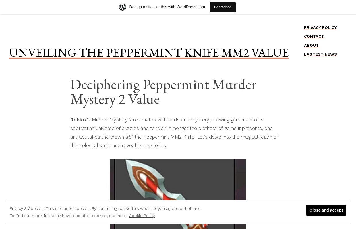 Unveiling the Peppermint Knife MM2 Value