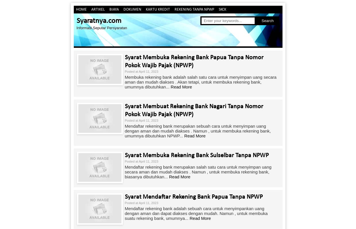 Syaratnya.com - Informasi Seputar Persyaratan |  Syaratnya.com