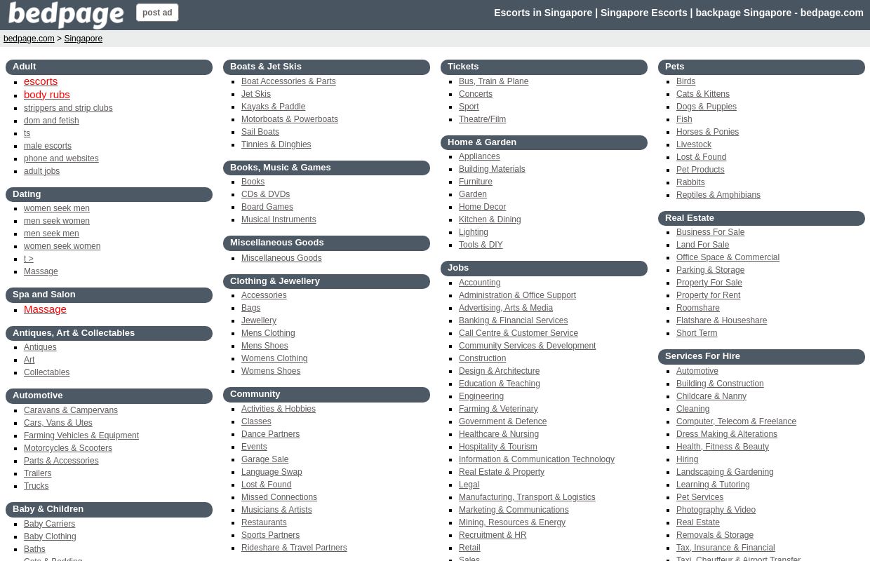 Escorts in Singapore | Singapore Escorts | backpage Singapore - bedpage.com