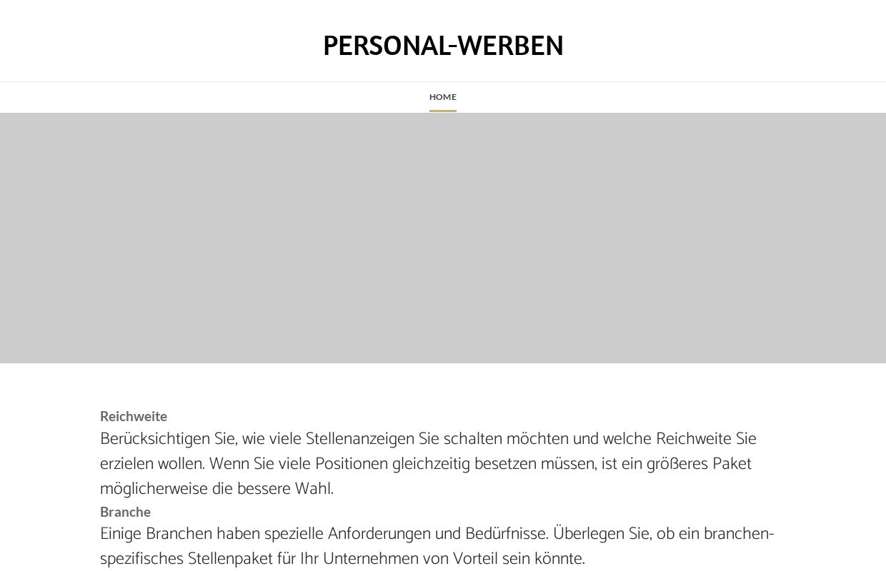 PERSONAL-WERBEN - Home
