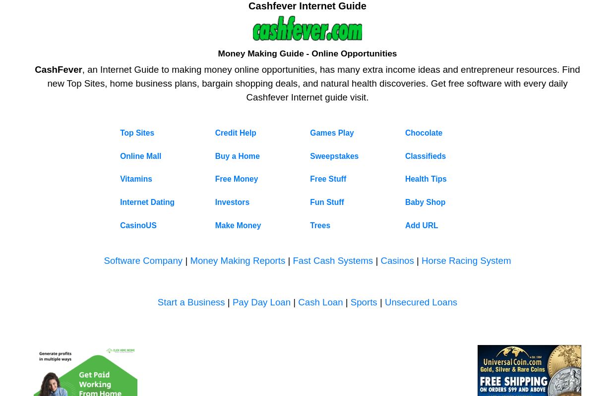 Cashfever Internet Guide - Money Making Online Opportunities