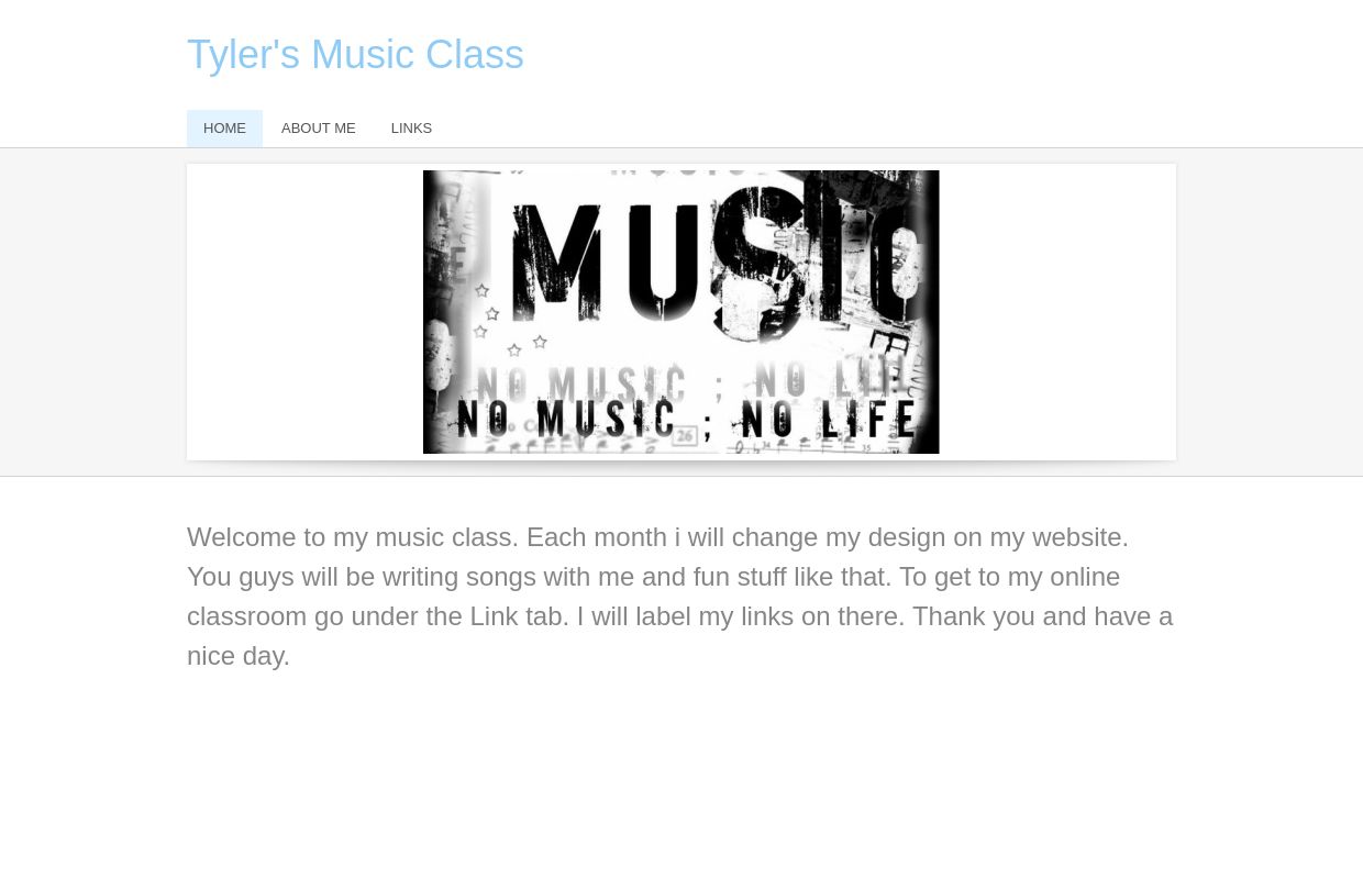 Tyler's Music Class - Home
