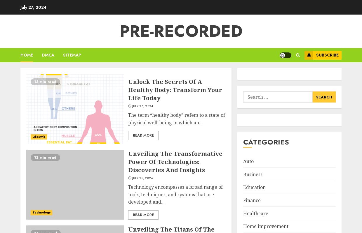 Pre-recorded