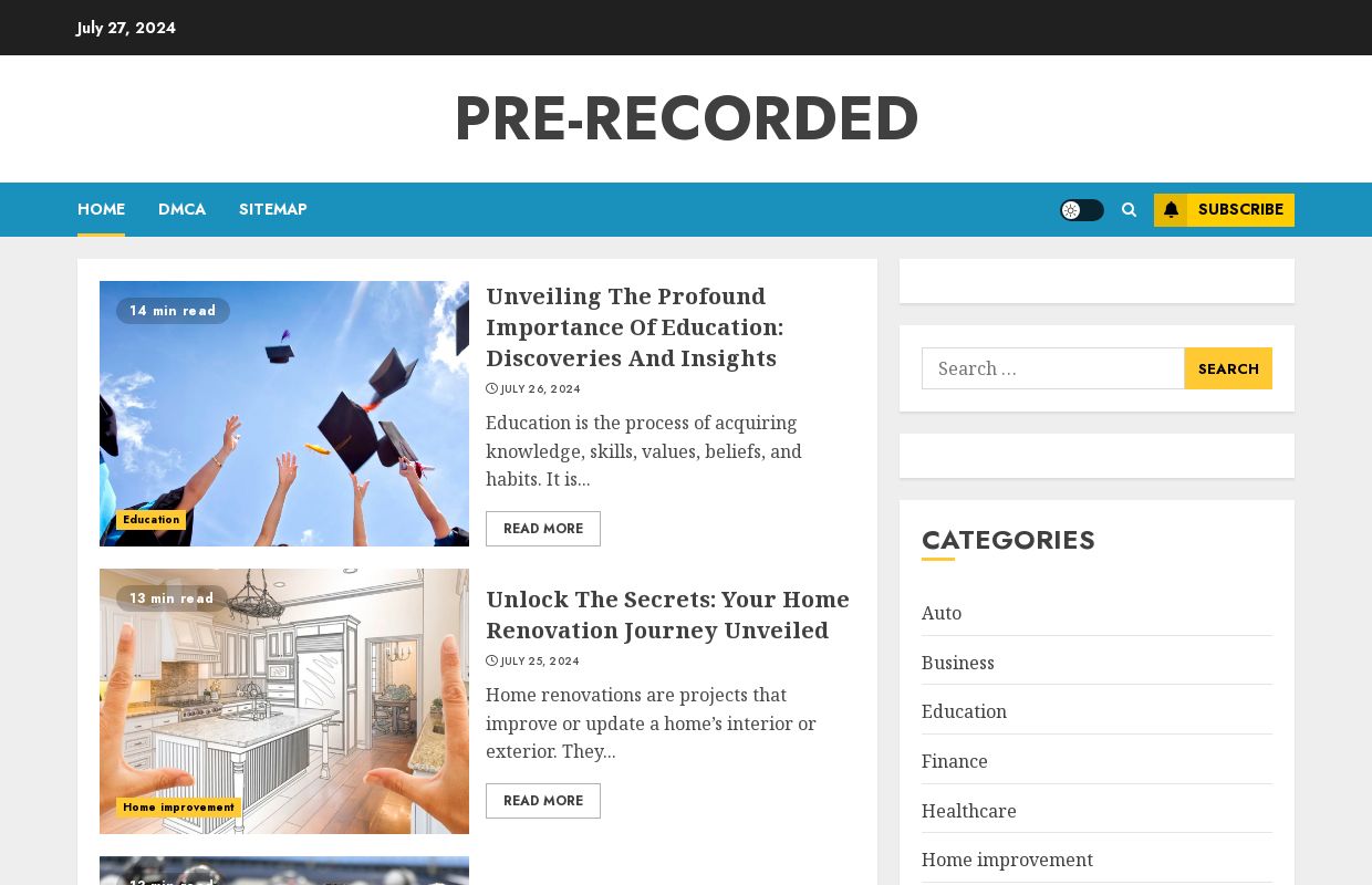 Pre-recorded