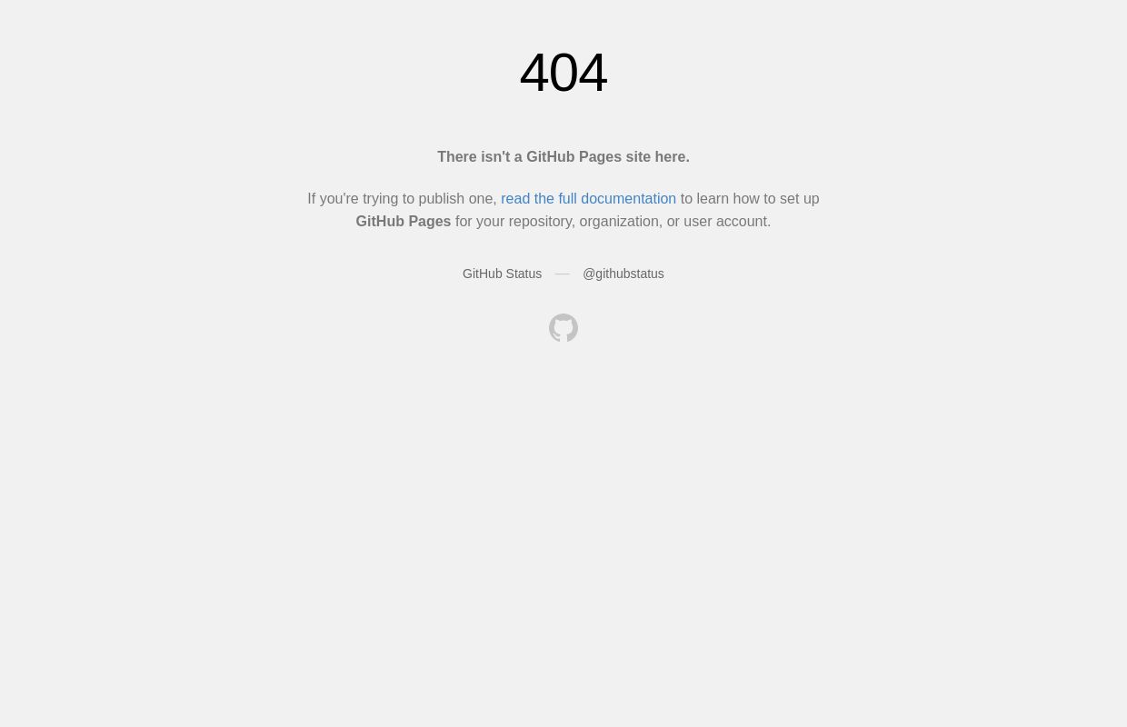 Site not found · GitHub Pages