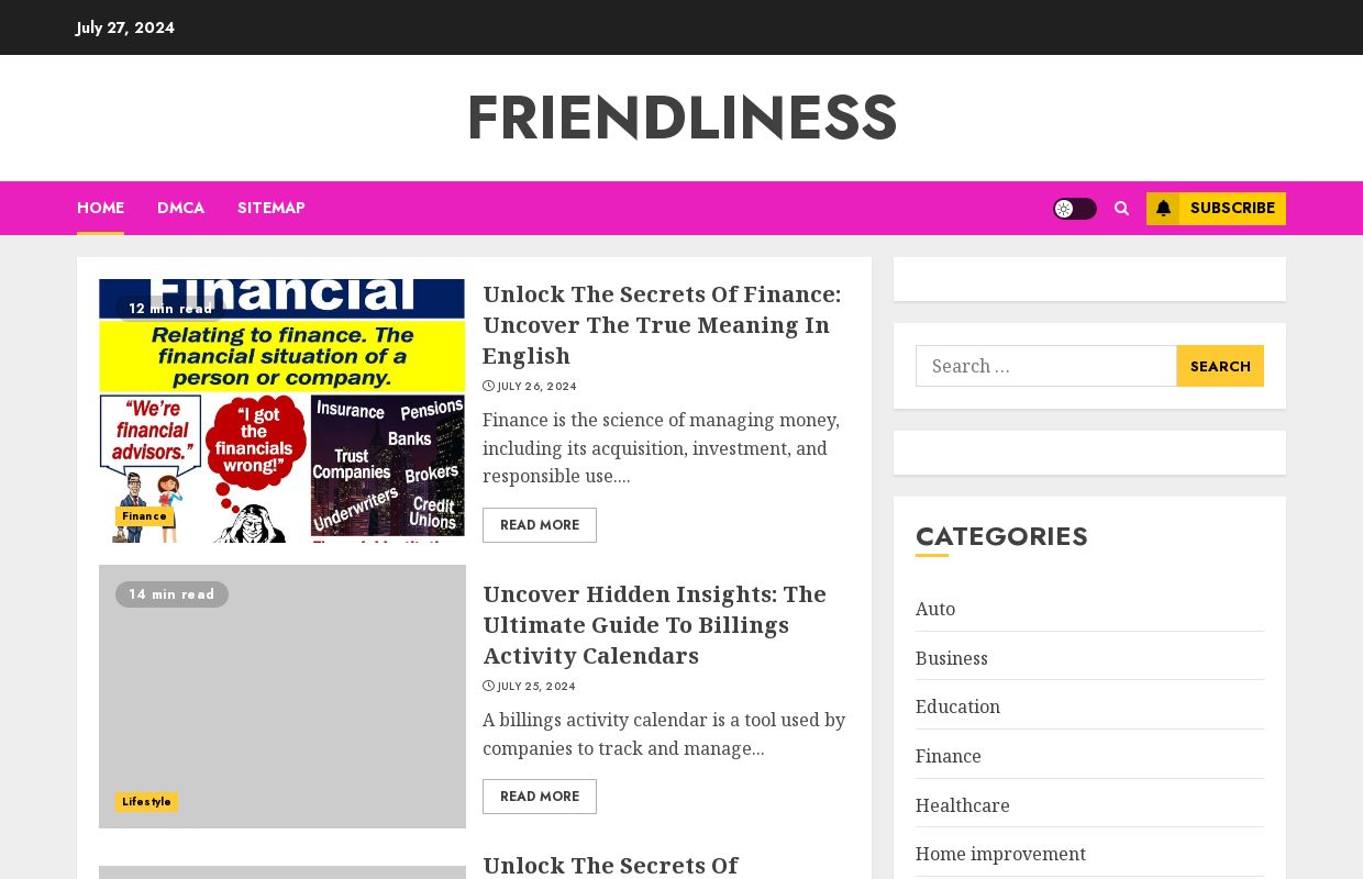 Friendliness