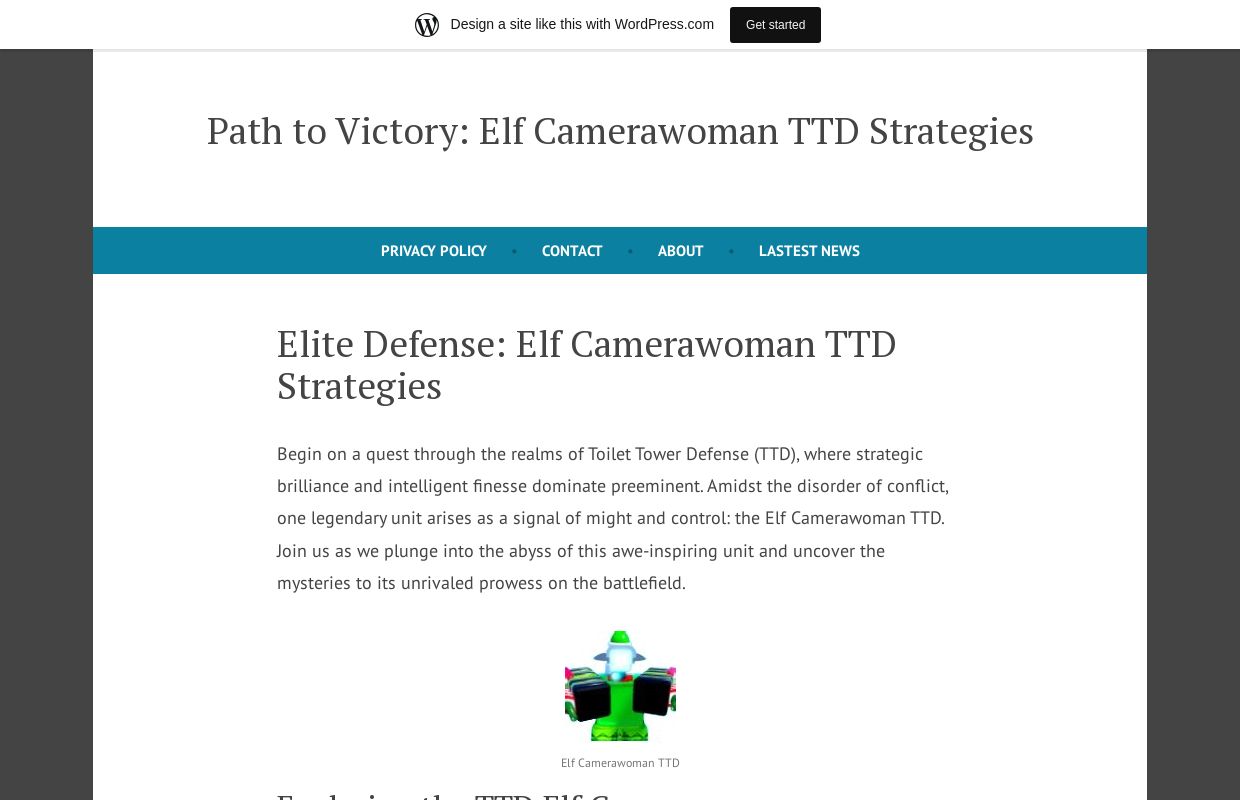 Path to Victory: Elf Camerawoman TTD Strategies