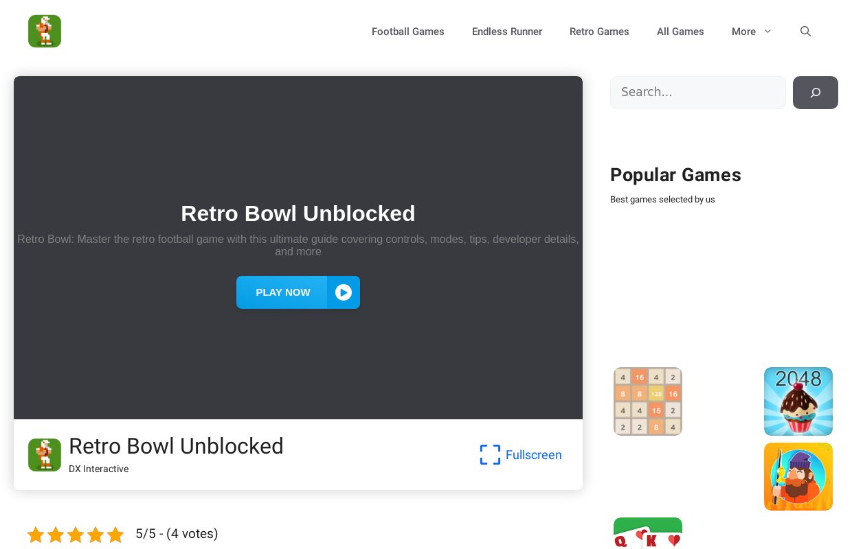 Play Retro Bowl - Unblocked & Free