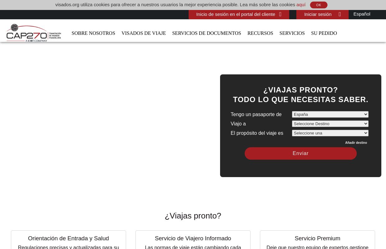 Visados de negocios y turismo para viajes internacionales | CAP 270 España