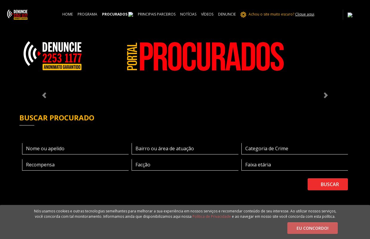 PROCURADOS - Ajude a Polícia do Rio de Janeiro a Combater o Crime - Procurados.org.br