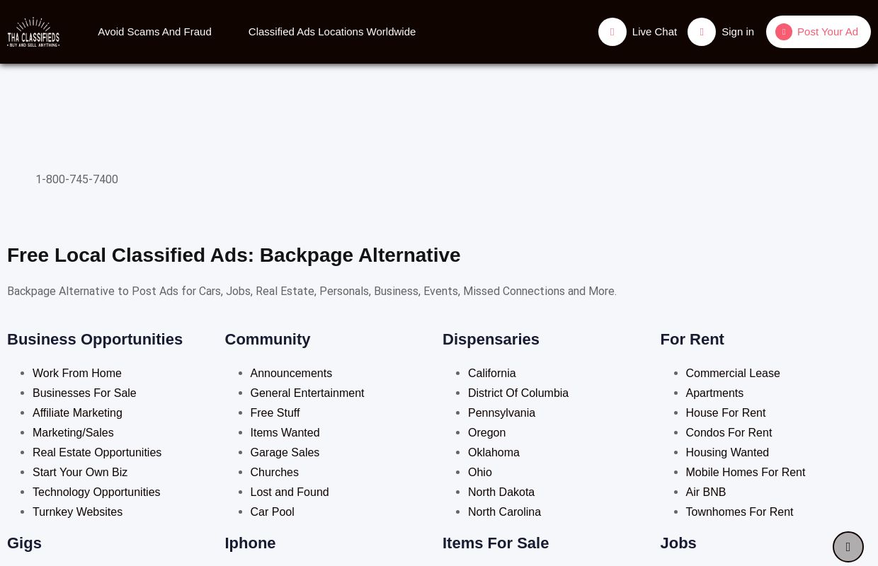 BackPage Alternative