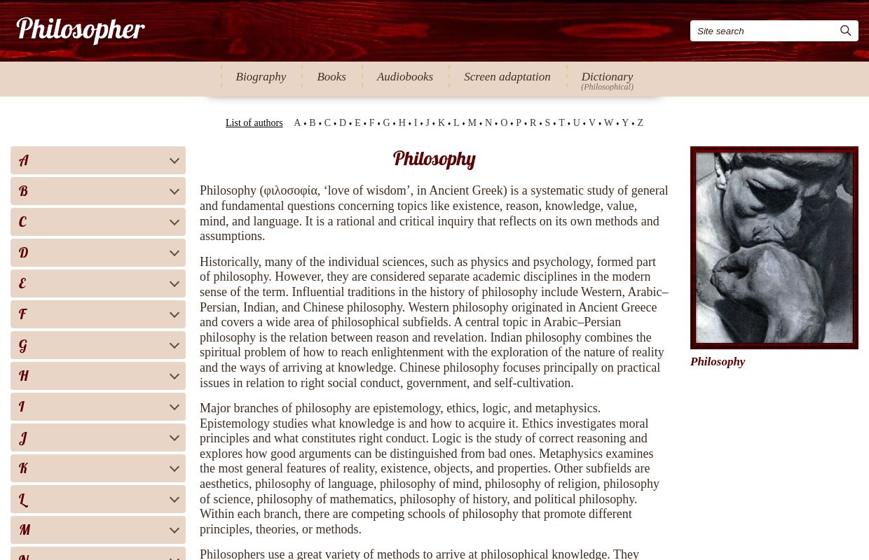 Philosophy, Philosophy website, Philosophy read, Philosophy online