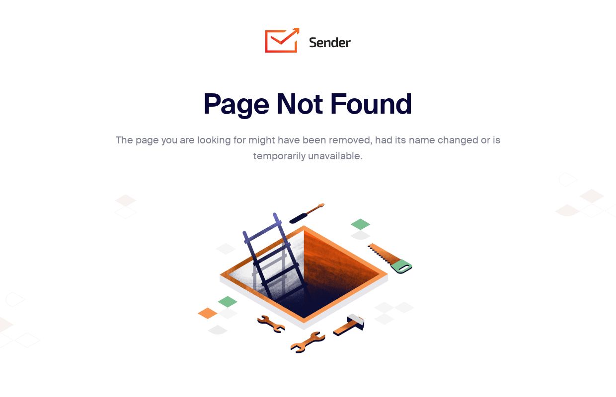 Sender.net - Page Not Found