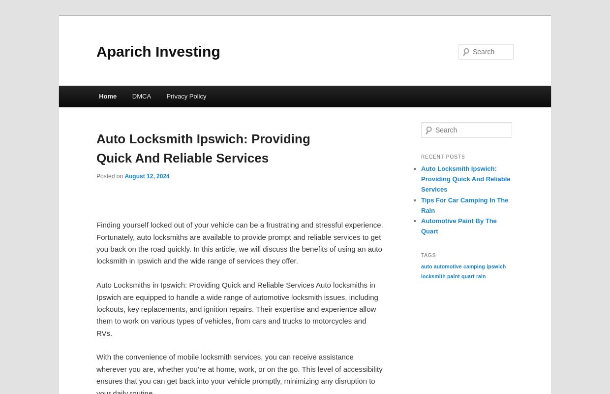 Aparich Investing