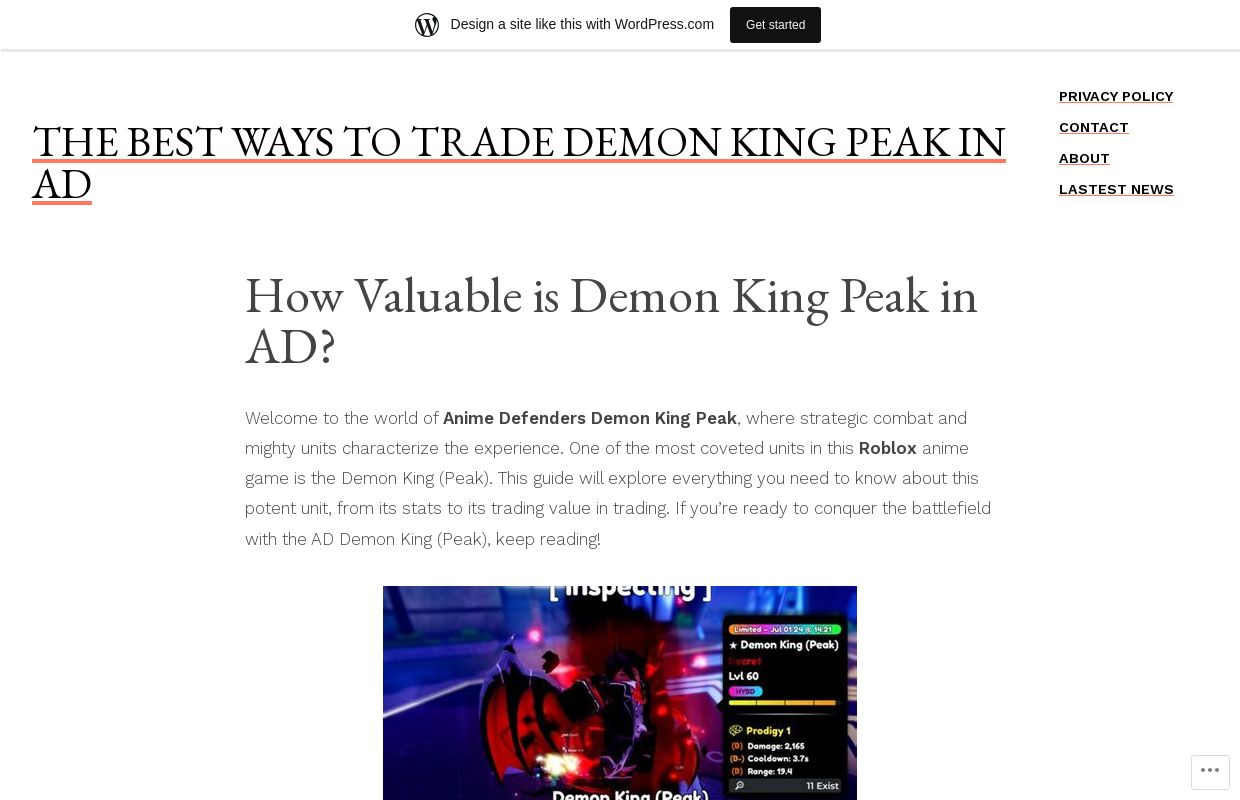 The Best Ways to Trade Demon King Peak in AD