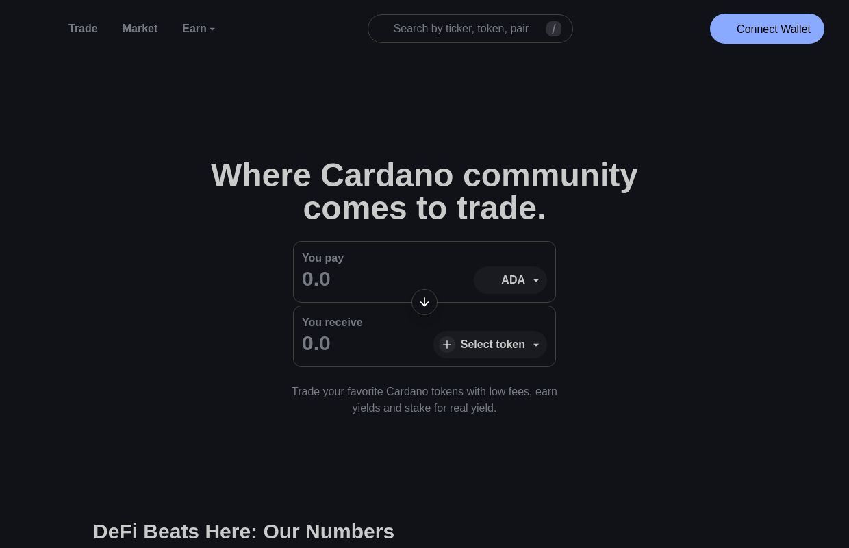 Minswap DEX | Multi-pool decentralized exchange on Cardano