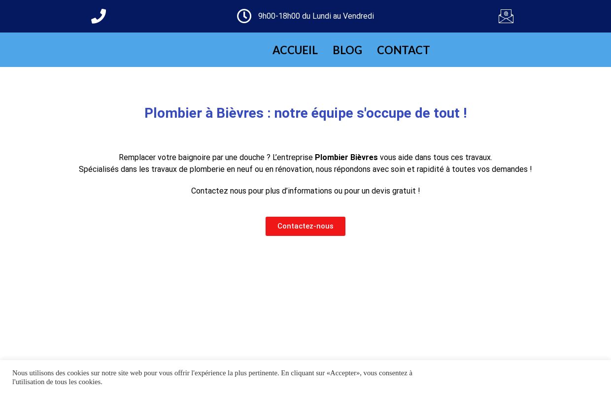 Plombier Bièvres : intervention rapide et efficace !