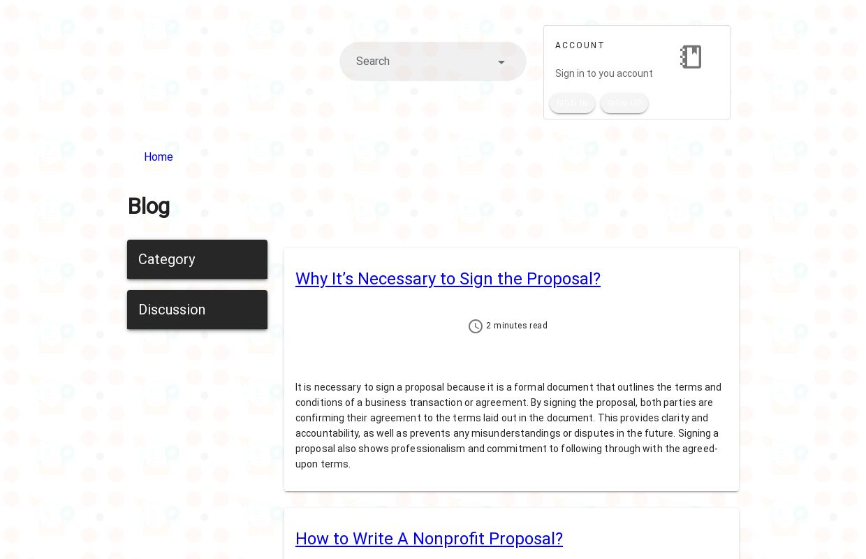Sample Proposals