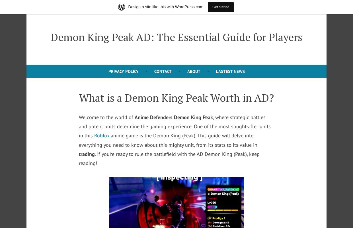 Demon King Peak AD: The Essential Guide for Players