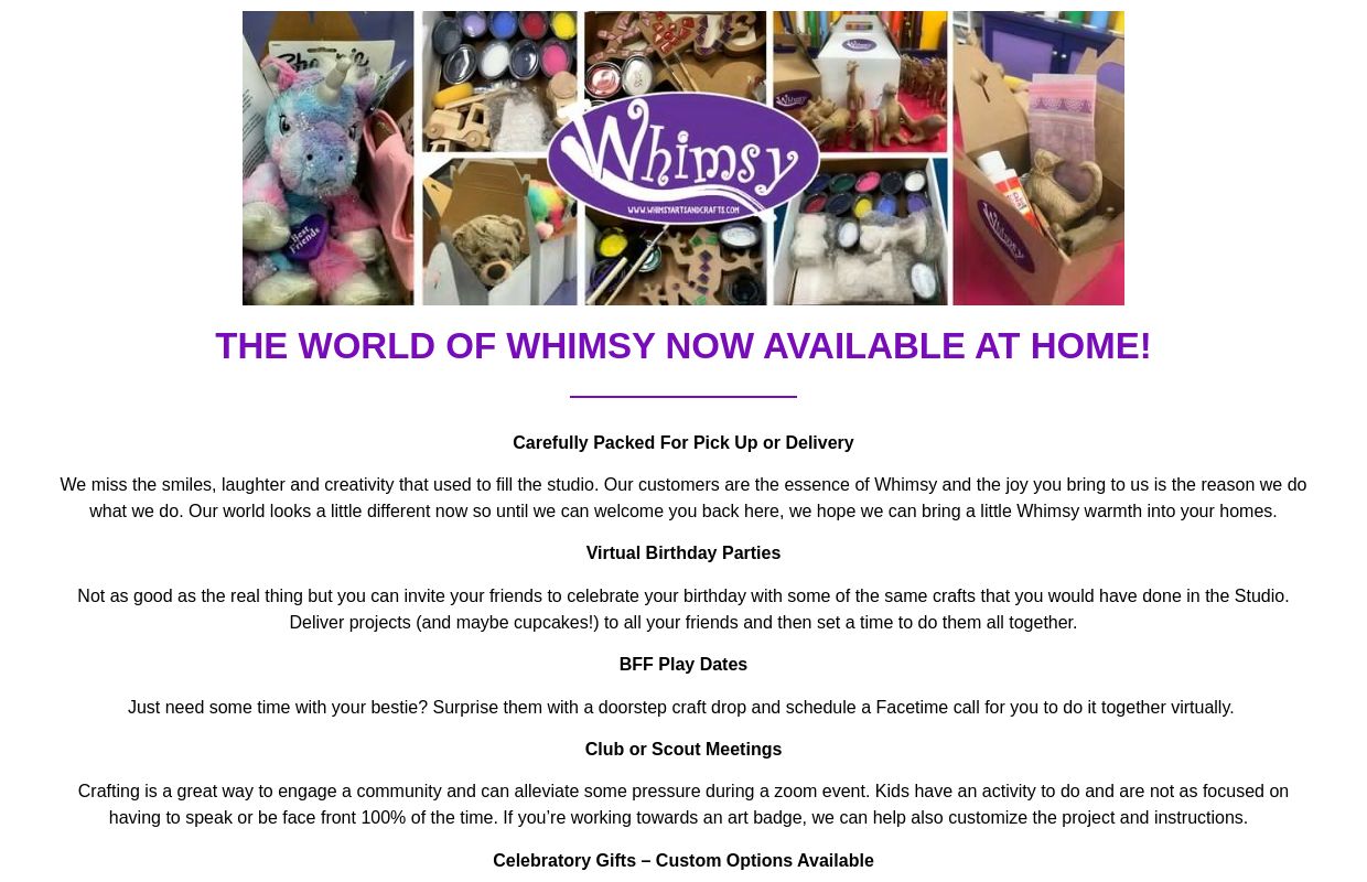 THE WORLD OF WHIMSY NOW AVAILABLE AT HOME!