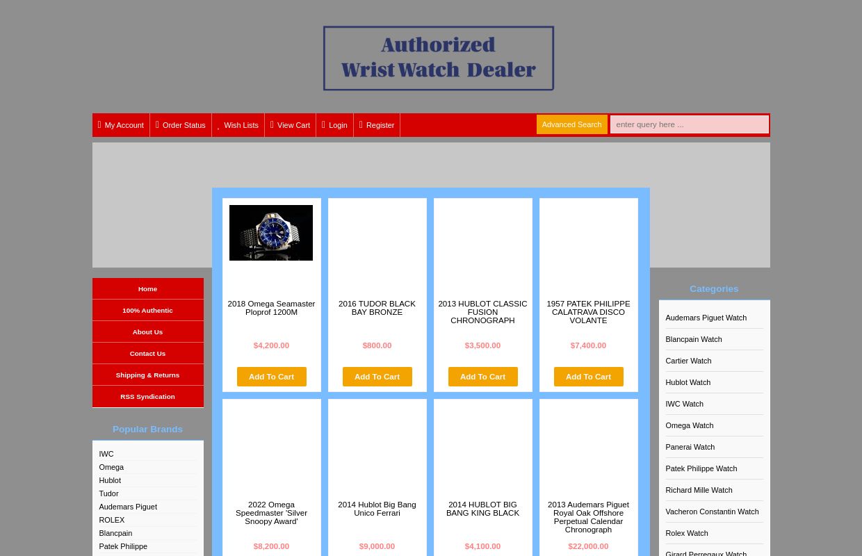 Authorizedwristwatchdealer Retailer Official Authorization Watch