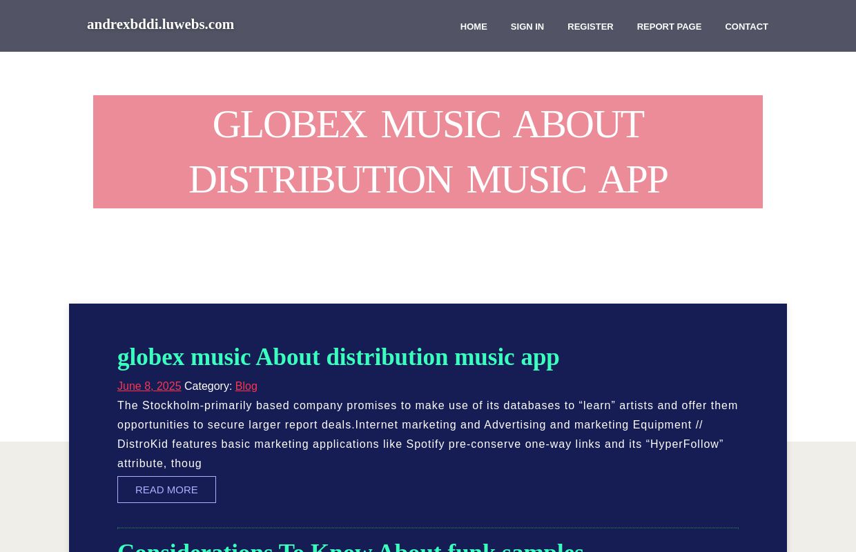 globex music About distribution music app - homepage