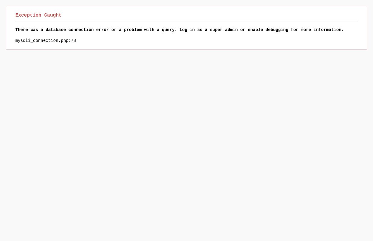Exception - ExpressionEngine