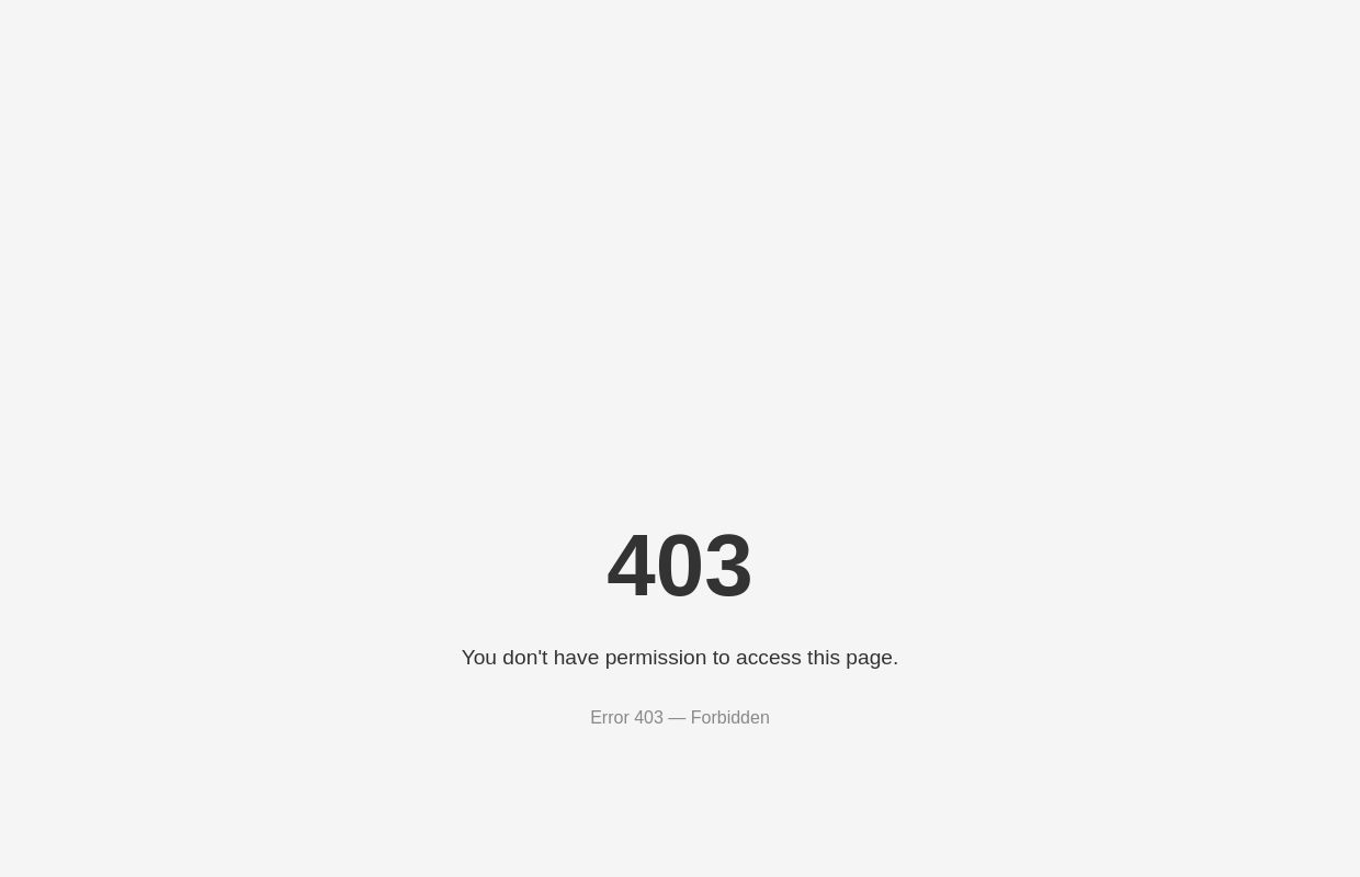 403 Forbidden