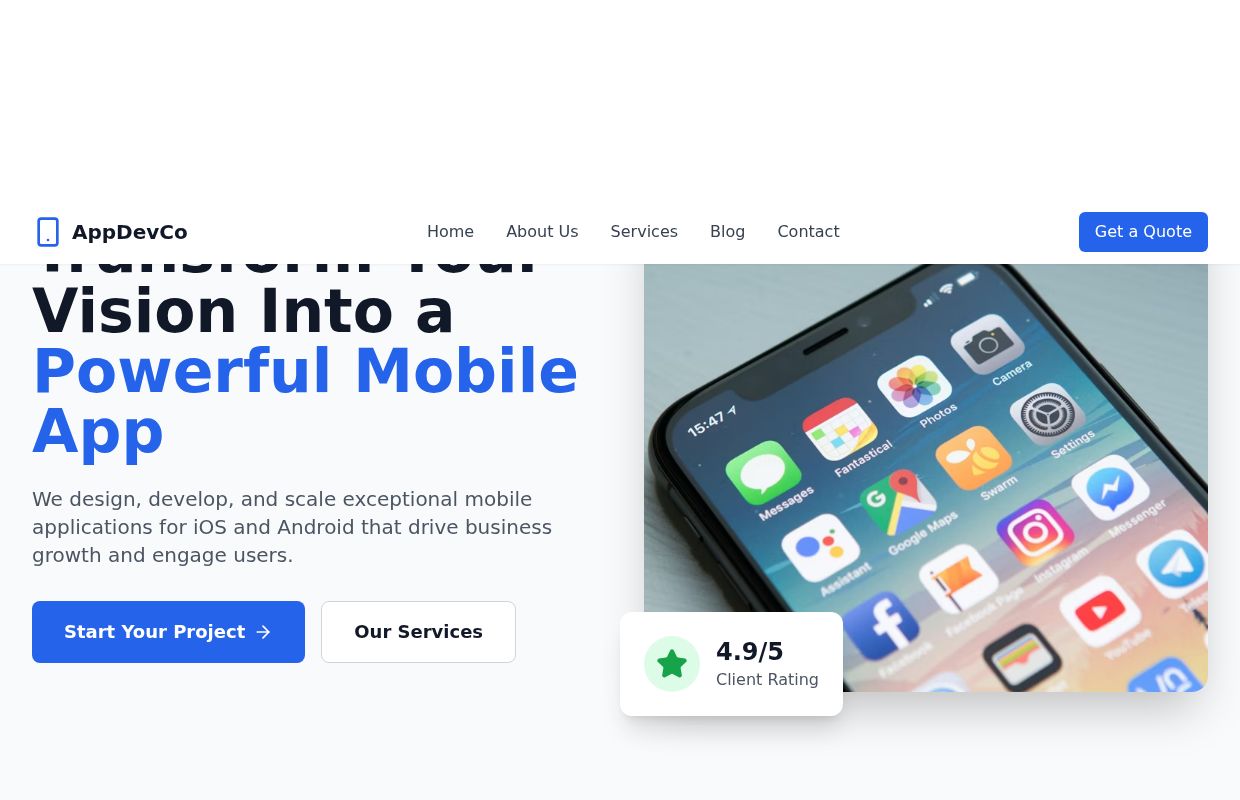 Hire Mobile App Development Company | AppDevCo