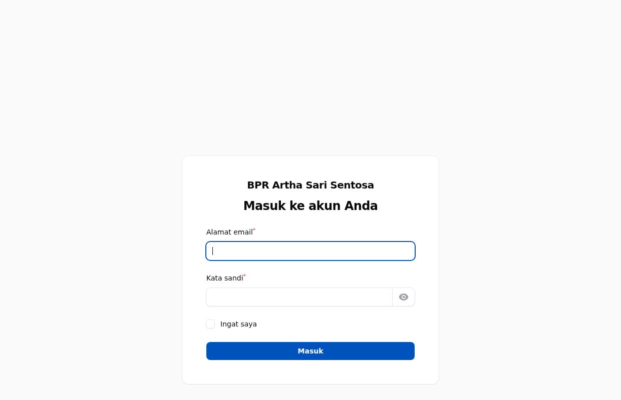 
            Masuk -  BPR Artha Sari Sentosa
        