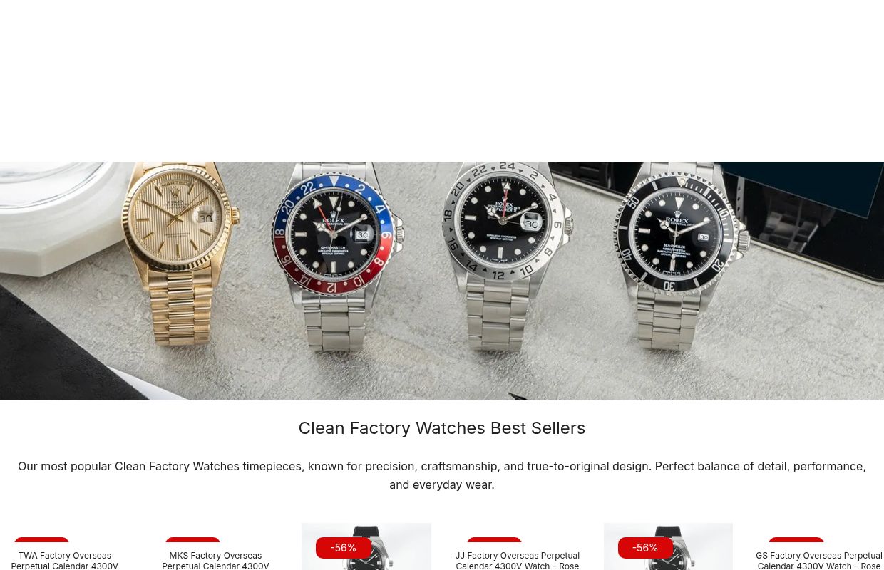 Clean Factory Watches | Premium 1:1 Replica Watches Online.