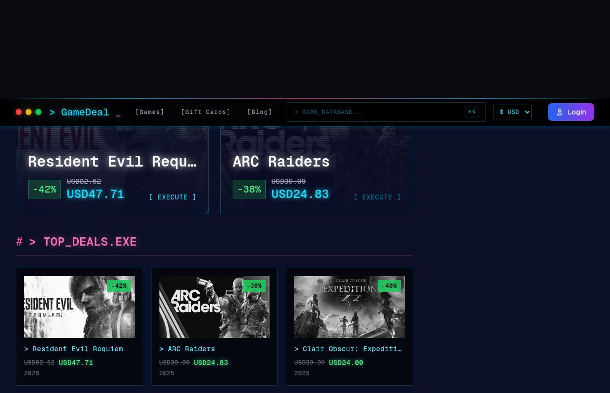 GameDeal - Best Video Game Deals & Price Comparison