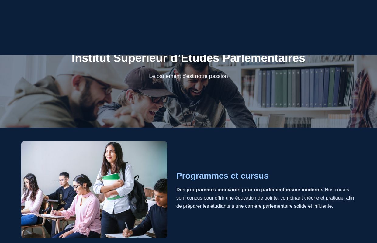 Institut Supérieur d’Études Parlementaires – Le parlement c'est notre passion