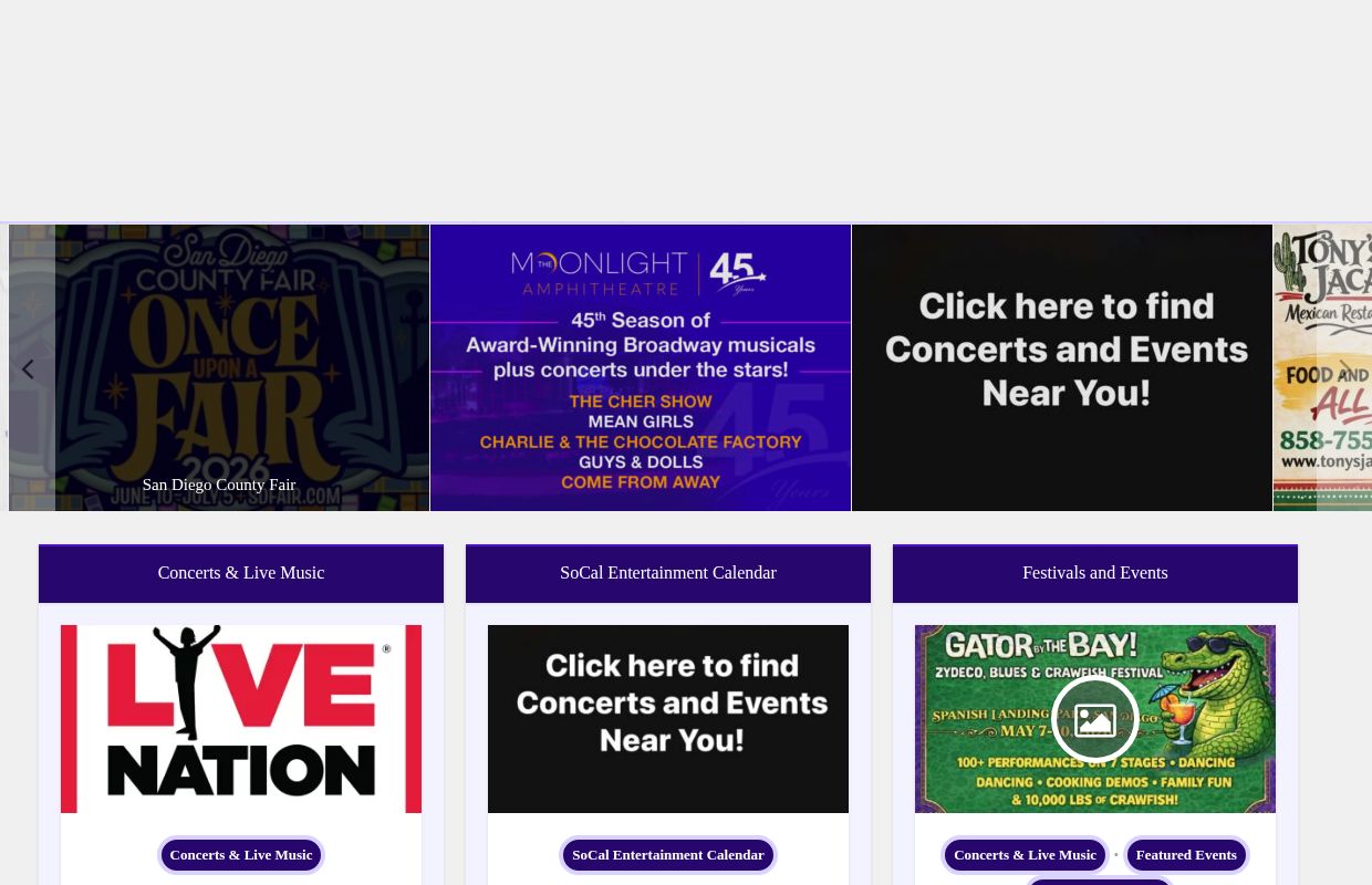 CONCERTSEVENTS – Entertainment, Dining, Events