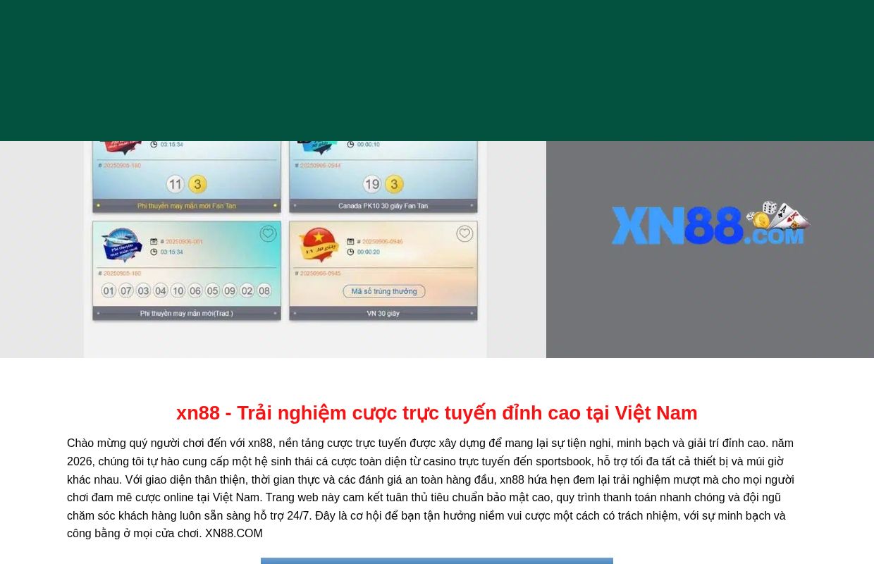 xn88 - Trải nghiệm cược trực tuyến đỉnh cao tại Việt Nam 2026