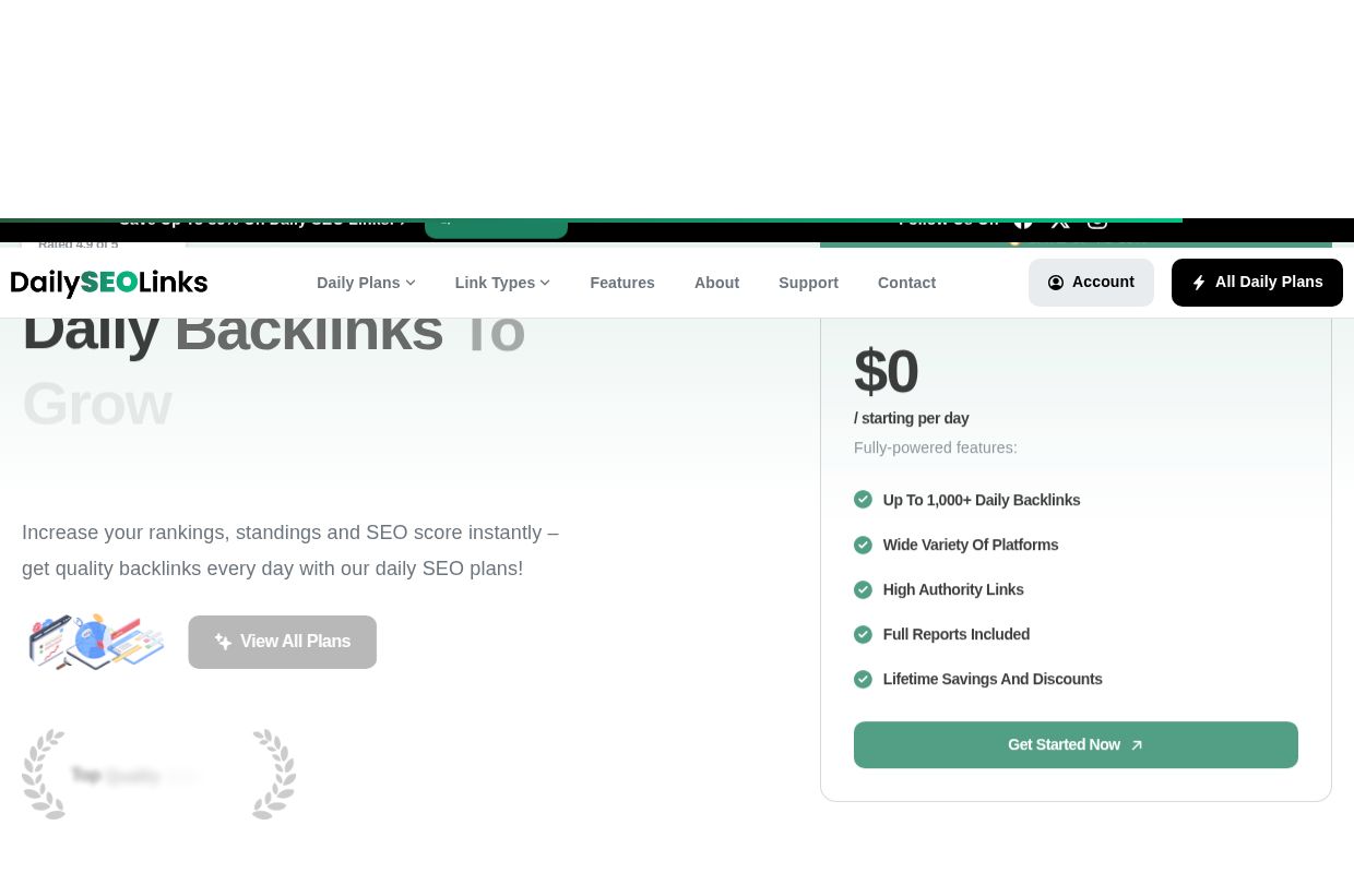 DailySeoLinks.com - Daily Backlinks To Grow Your SEO Every Day - Quality and Trusted SEO Backlinking Services