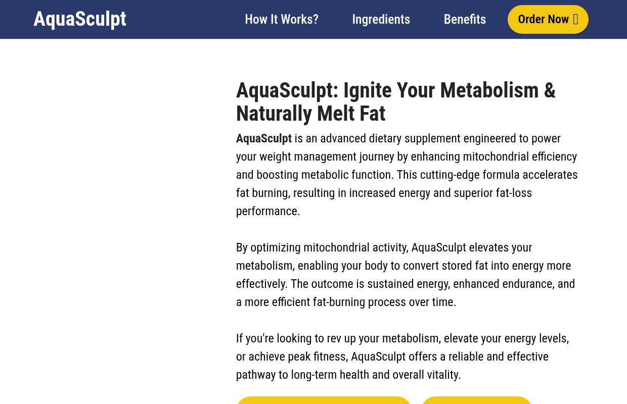 AquaSculpt - Healthy Weight Loss - $39/bottle | Official
