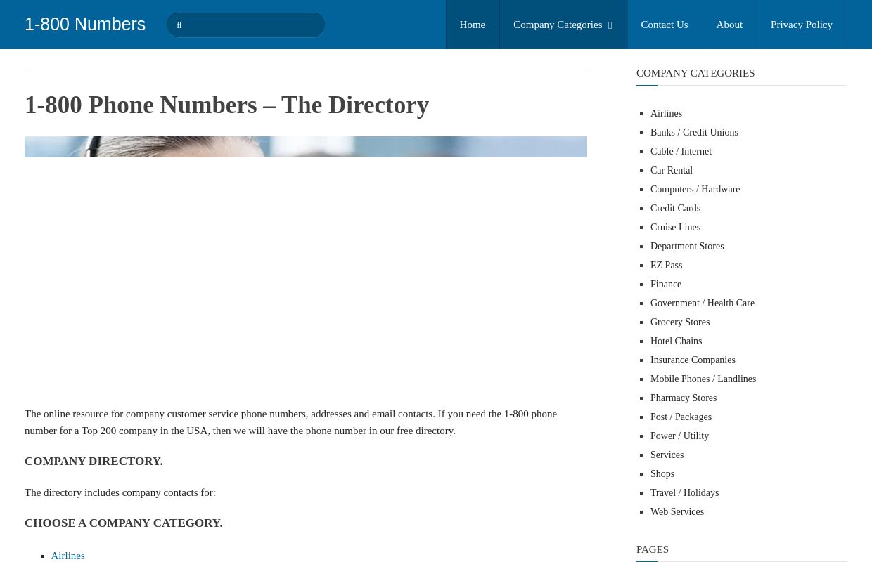 1-800 Phone Numbers - The Directory