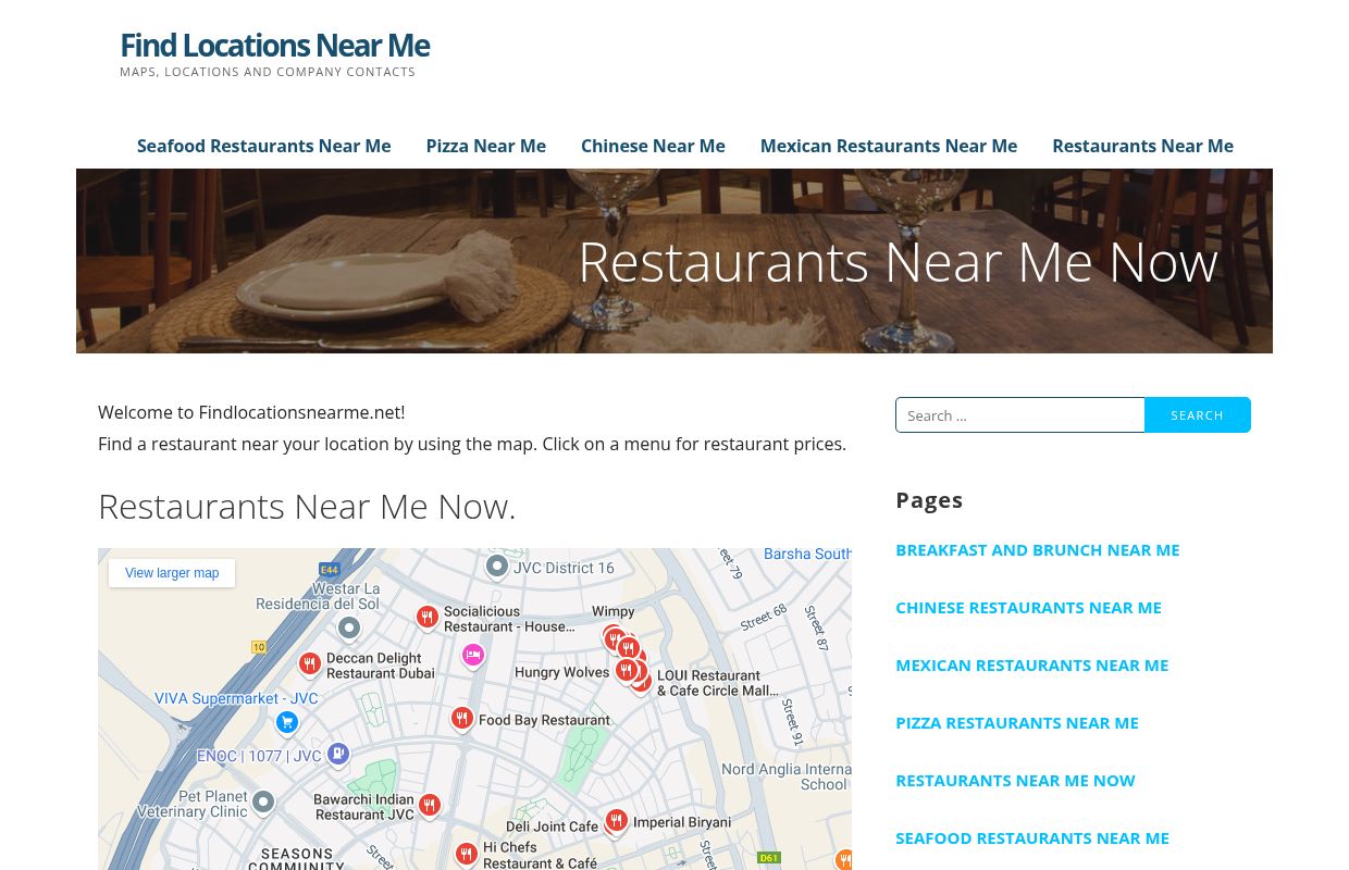 Restaurants near me now - Places to eat near me - Food near me