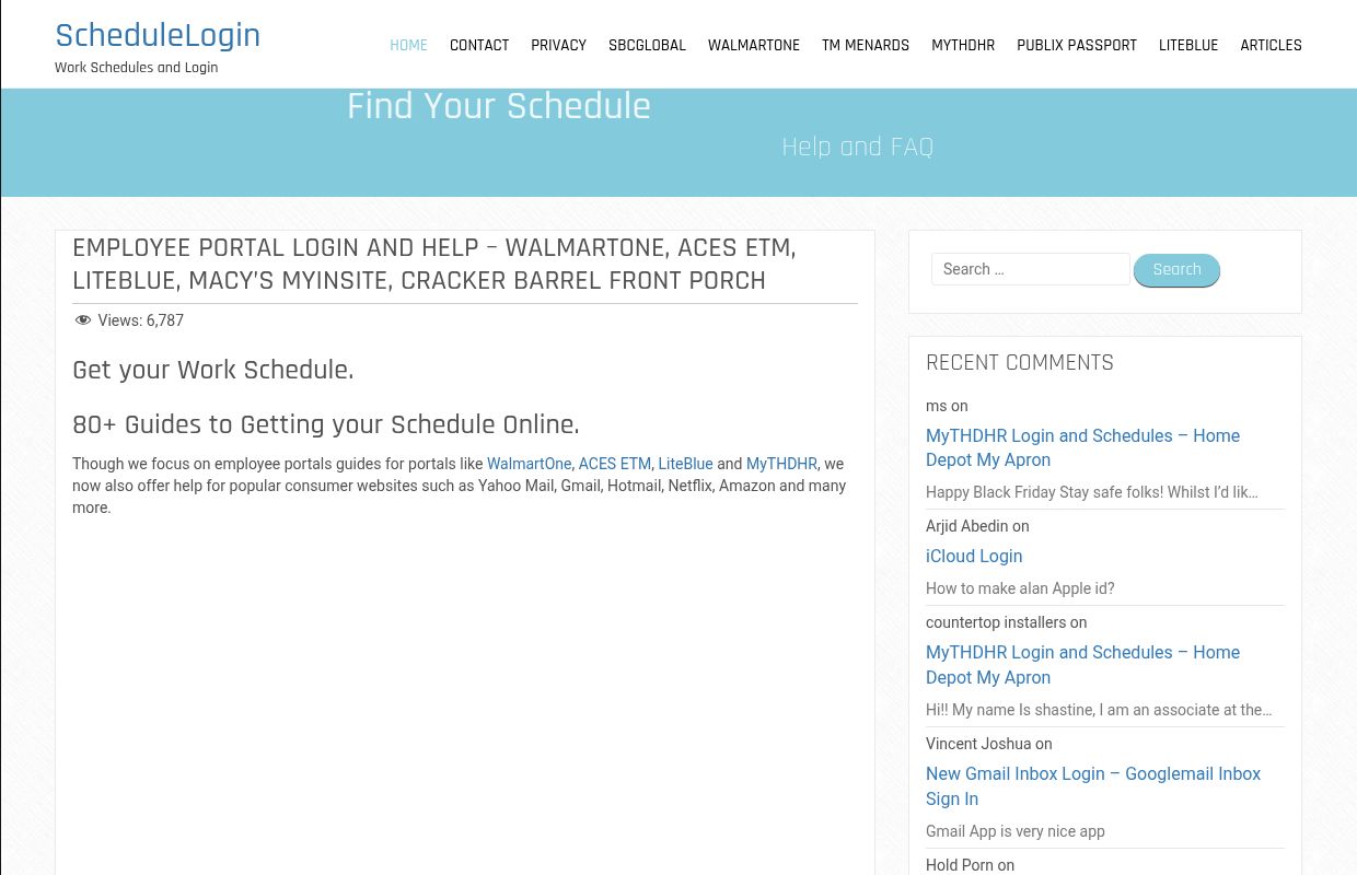 Employee Portal Login and Help: Walmartone, Aces ETM, Liteblue, Macy's MyInsite, Cracker Barrel Front Porch