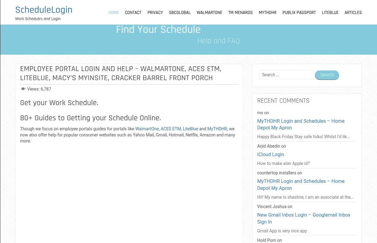 Employee Portal Login and Help: Walmartone, Aces ETM, Liteblue, Macy's MyInsite, Cracker Barrel Front Porch