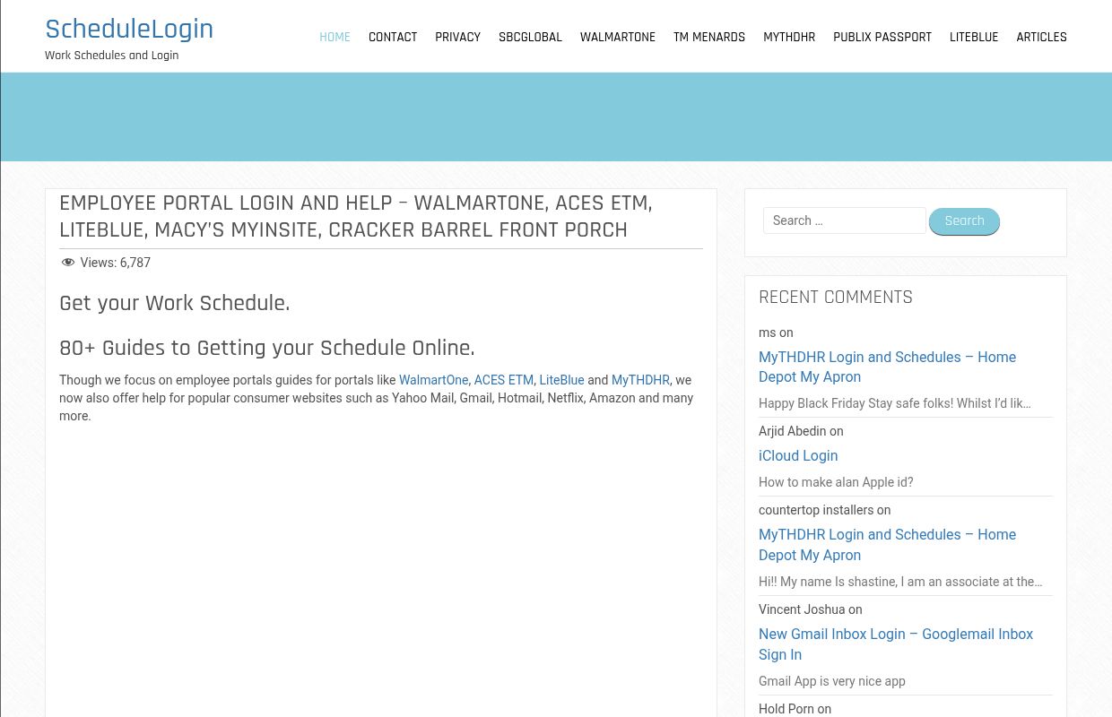 Employee Portal Login and Help: Walmartone, Aces ETM, Liteblue, Macy's MyInsite, Cracker Barrel Front Porch