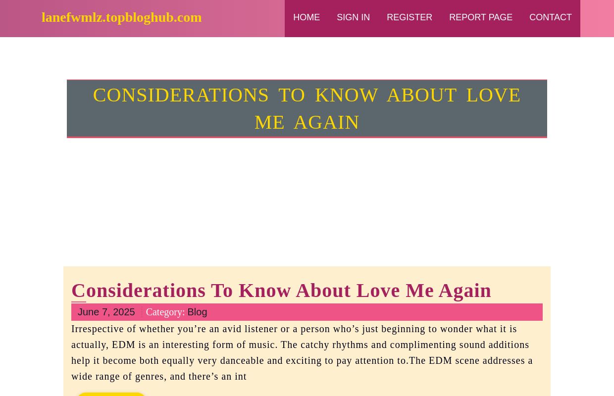 Considerations To Know About Love Me Again - homepage