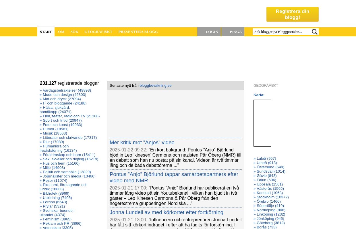 Bloggportalen.se - Svensk bloggportal