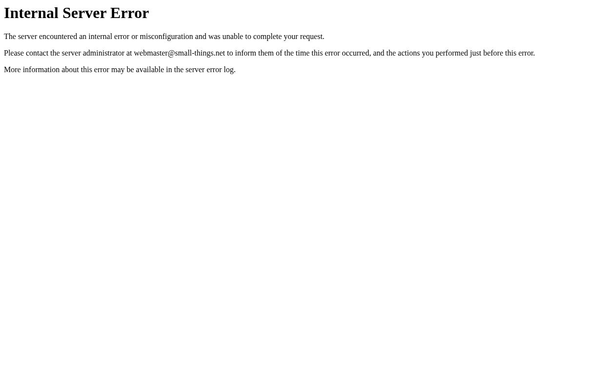 500 Internal Server Error