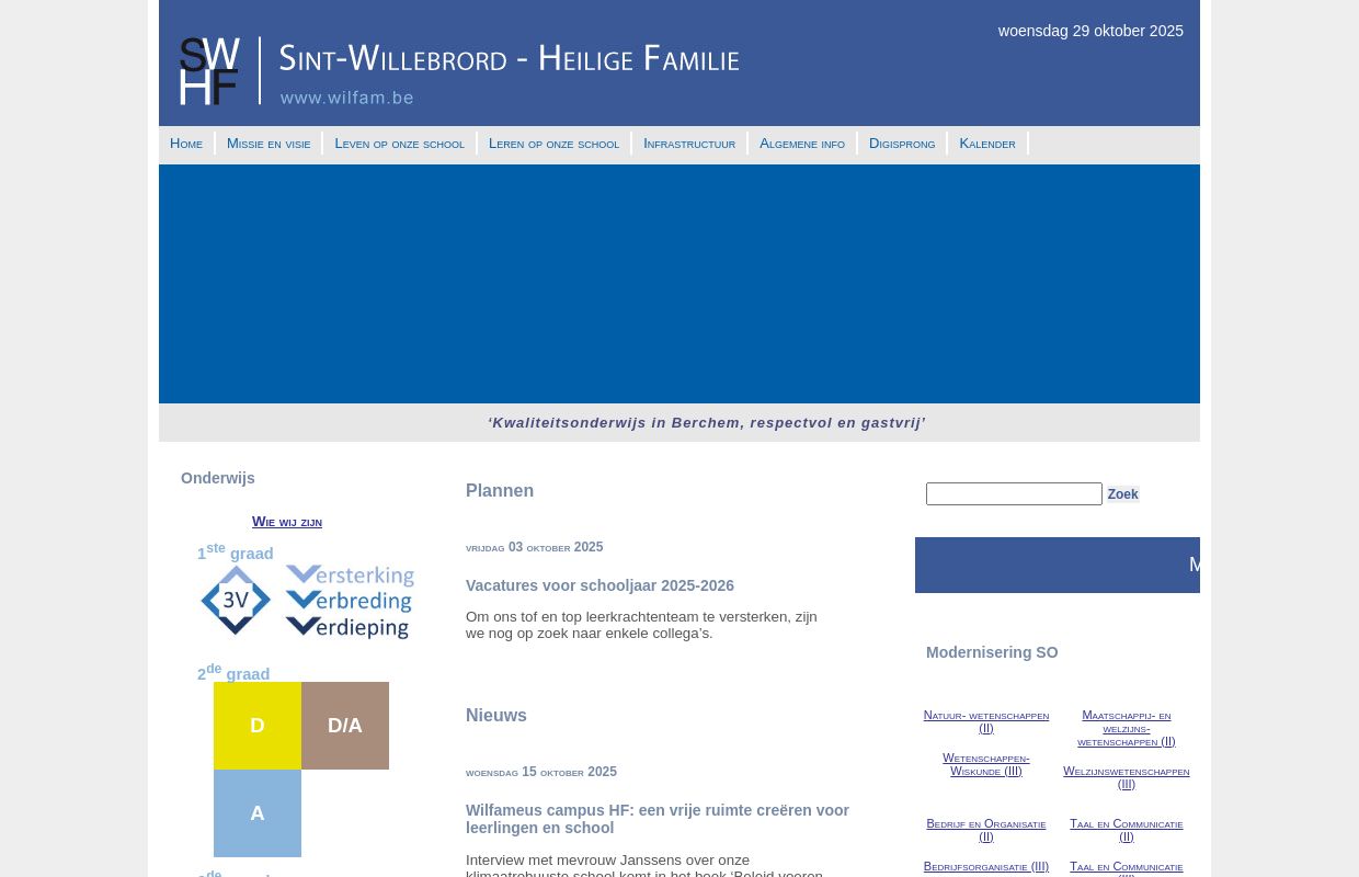 www.wilfam.be Homepagina