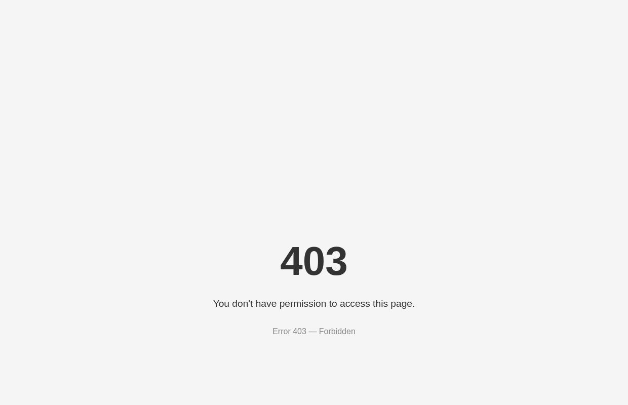 403 Forbidden